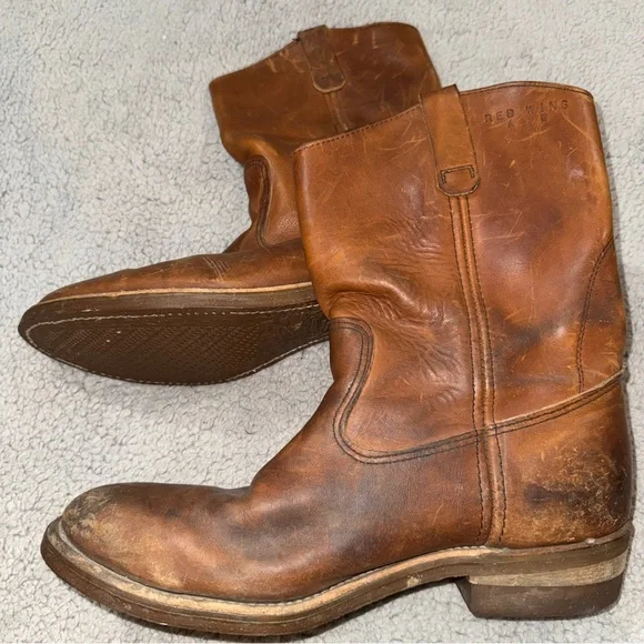 Red Wing Pecos 1155 Brown Leather Pull On Size 12 Men’s Boots - Picture 4 of 9